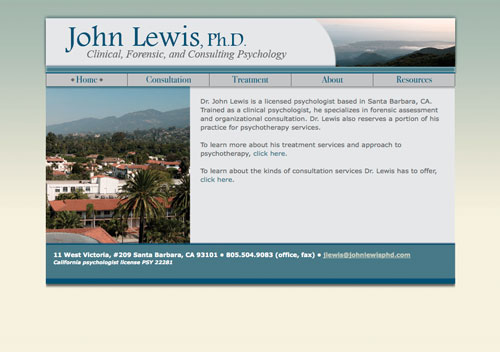 John Lewis phD web site